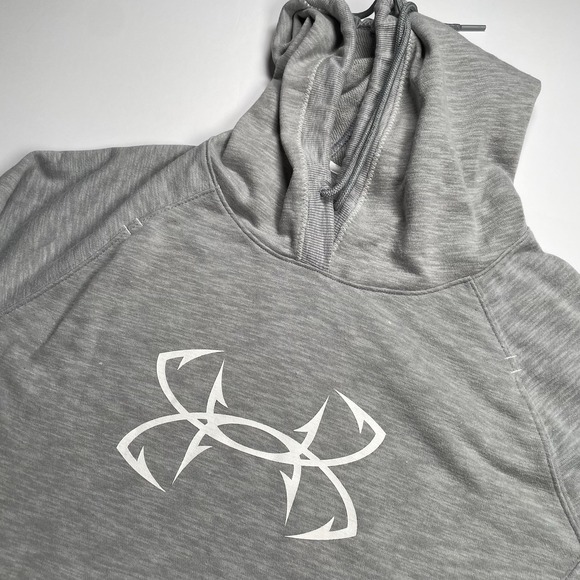 Under Armour‎ UA Fish Large Gray Sweatshirt Loose - Picture 1 of 7